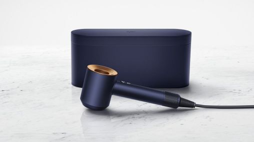 Фен Dyson Supersonic HD07 синий медный с 5 насадками в чехле и расческами