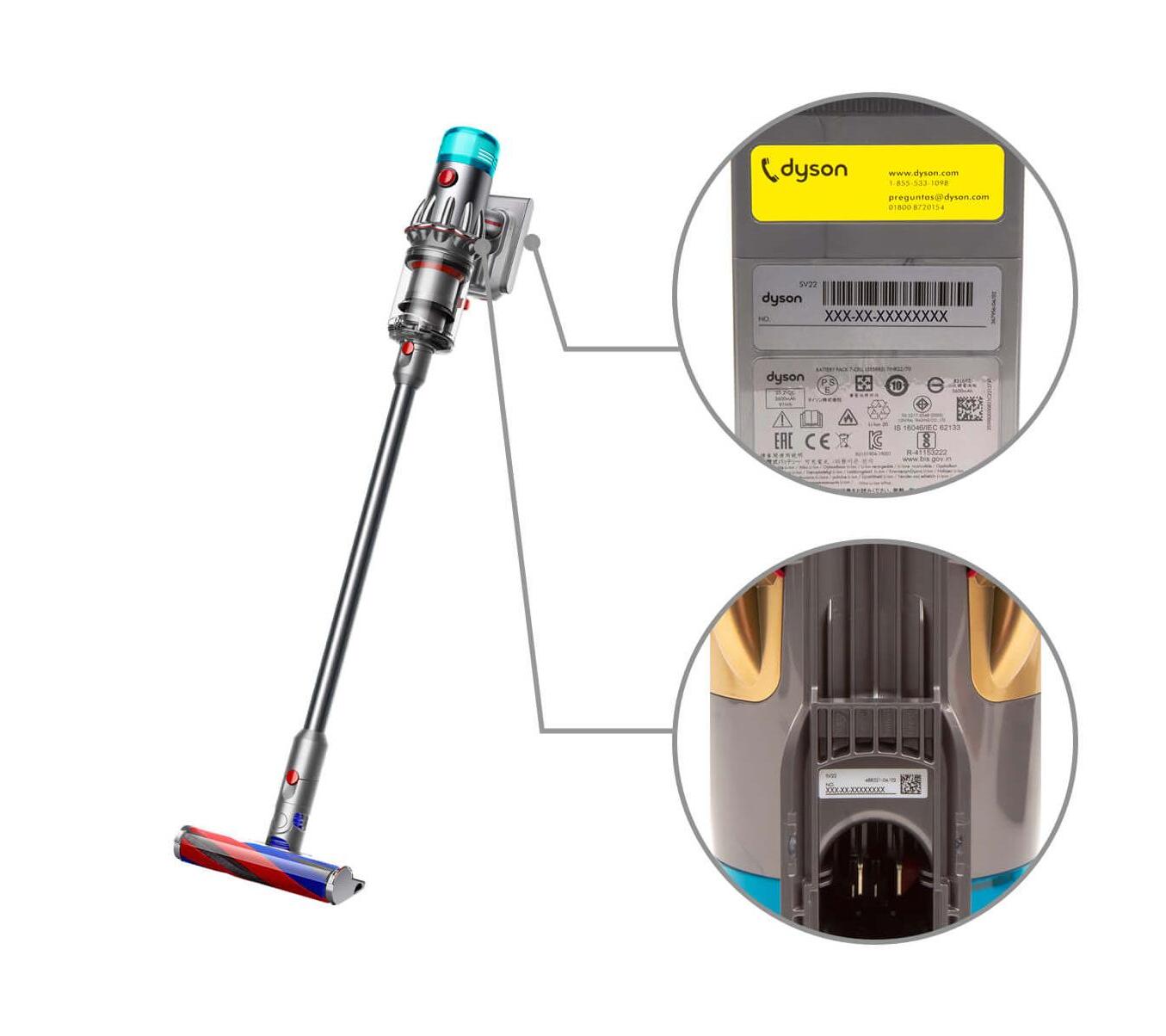 Как найти серийный номер вашего устройства Dyson