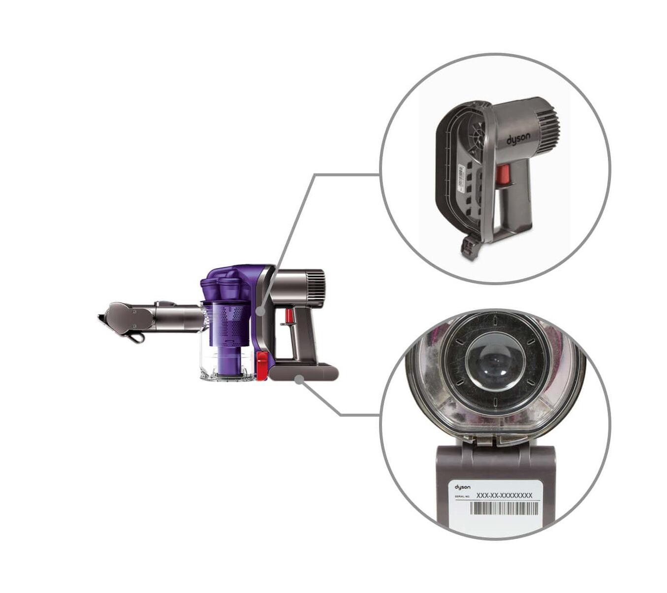 Как найти серийный номер вашего устройства Dyson